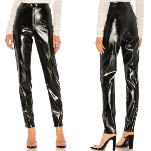 I.AM.GIA Nikole Black Faux Patent Leather Pant M - Picture 1 of 6